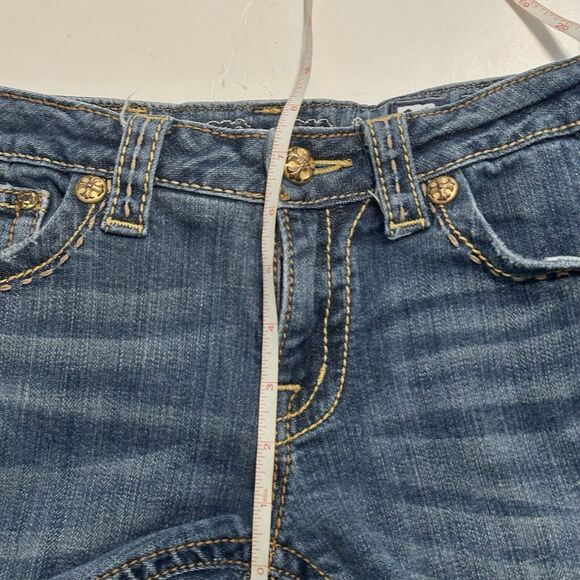 Miss Me Jeans JP4896D-3 Boot Gold Rivets Blue Denim Women’s Size 29x33 Low Rise - Picture 8 of 16